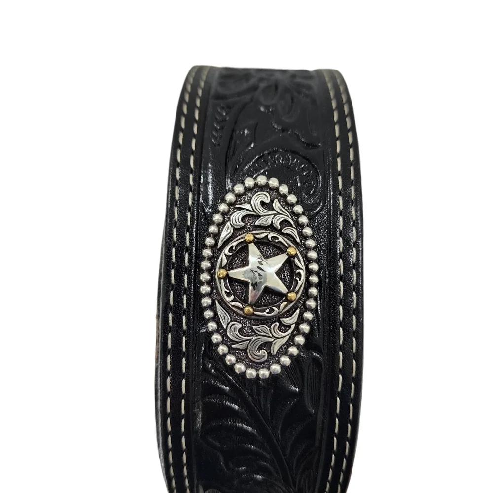 Justin leather tooled